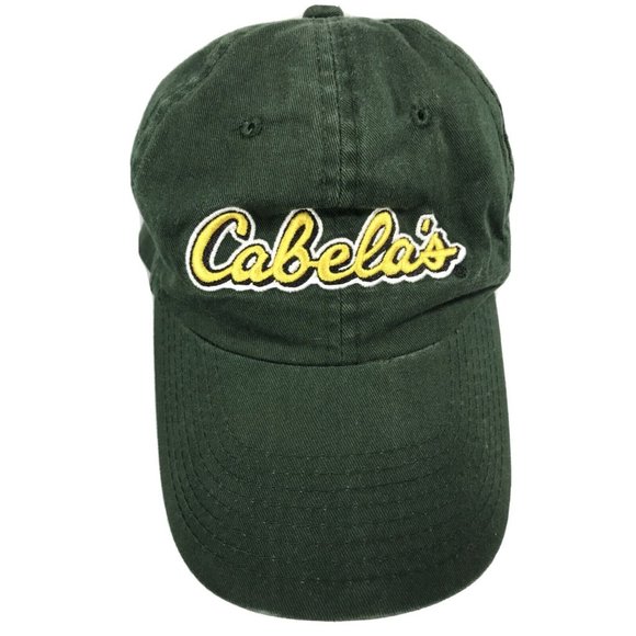 CABELA'S Hunter Green Baseball Cap Six Panel Hat Style With Brim Adjustable Back - Picture 1 of 12